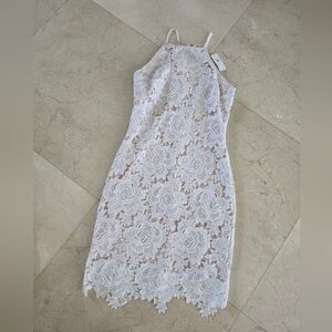 Elegant White Lace Dress